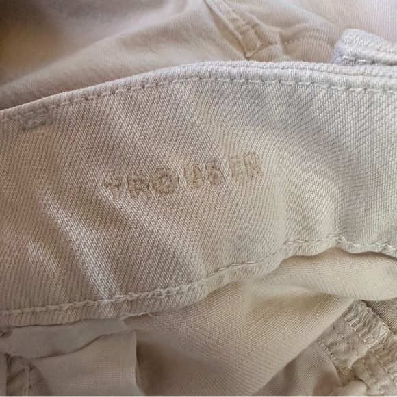 American Eagle Dreamy Drape Stretch Poppy Trouser. Ivory. Size 14 Short. - Picture 8 of 12